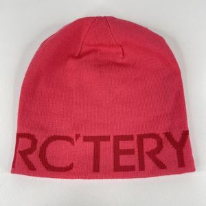 Arc’teryx Word Head  Spellout Toque Beanie Hat Warm Wool Blend Bright Hot Pink